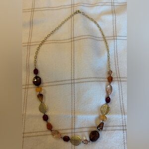 Gold and Multicolor Beaded Necklace